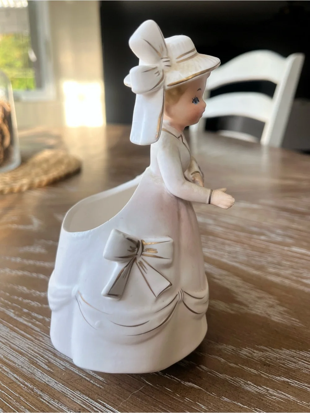 Vintage 1950’s Relpo Japan Planter Girl with Basket K1399